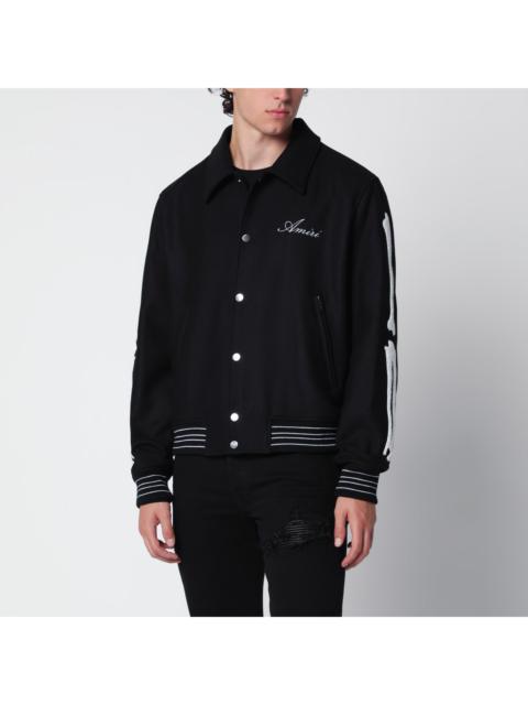 AMIRI Amiri Black Wool Blend Jacket With Logo Men