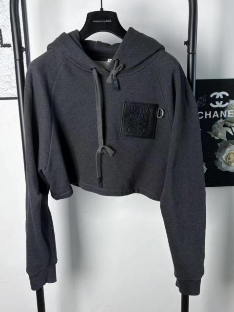 Loewe Loewe leather logo sweatshirt