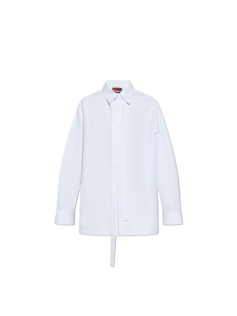 GUCCI GUCCI White Cotton Shirt New & Authentic (Men's size:M;)