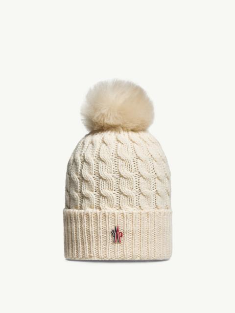 Moncler Grenoble Wool Beanie With Pom Pom