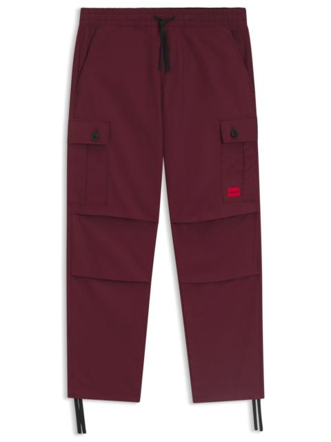 HUGO REGULAR-FIT CARGO TROUSERS IN RIPSTOP COTTON