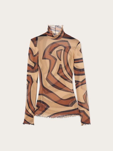 PUCCI LABIRINTO PRINT TULLE TOP