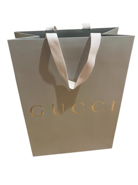 GUCCI Shopping Bag Silver/Gray 14"L x 10"H x 5.5”W