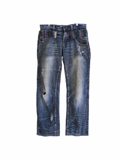 Other Designers If Six Was Nine - Japanese Nylaus Clothing Double Waist Distressed Jeans