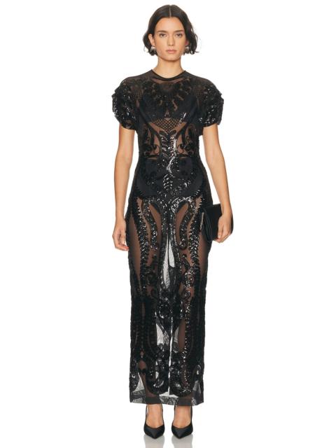 NORMA KAMALI Cap Sleeve Long Dress