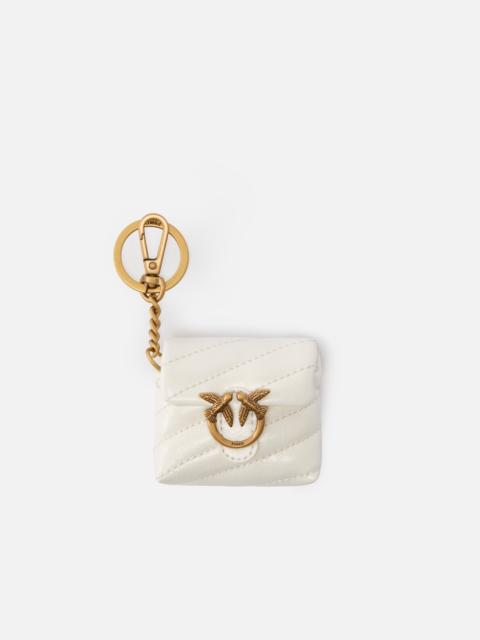 PINKO LOVE BAG PUFF AIRPODS CASE IN SHINY LEATHER