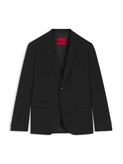 HUGO SLIM-FIT BLAZER IN PATTERNED WOOL