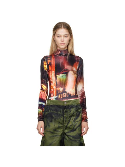 Jean Paul Gaultier Black & Red 'The Velvet Pigalle' Bodysuit