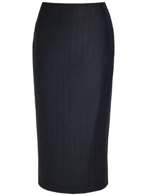 BLAZÉ MILANO Blaze Milano Maine Sussex Longuette Wool Midi Skirt