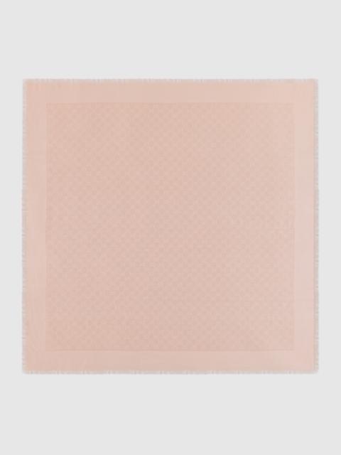 GUCCI GG cotton silk jacquard shawl
