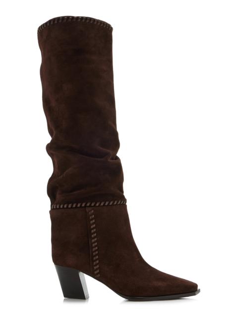 JIMMY CHOO Hart Suede Knee Boots brown