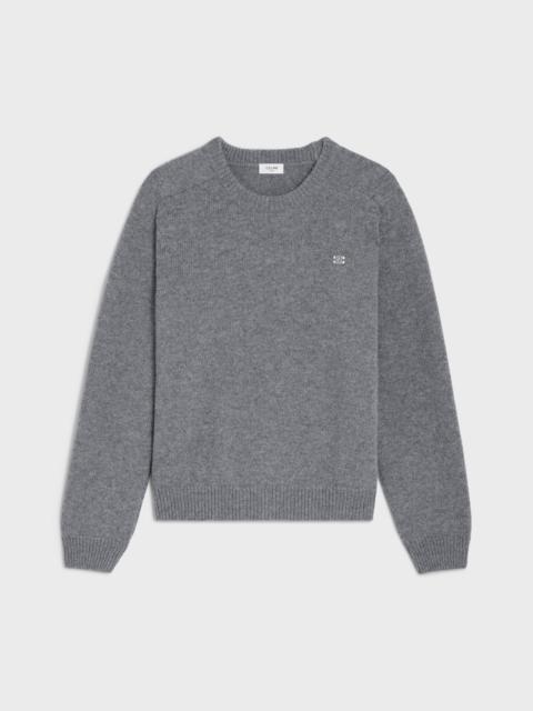 CELINE triomphe crew neck sweater in wool and cashmere