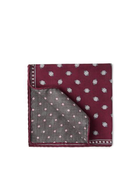Brunello Cucinelli Brunello Cucinelli Pocket square with pattern in Red at Nordstrom