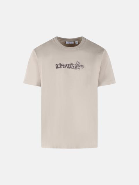 Off-White 'HERALDIC' 'TAUPE' COTTON T-SHIRT