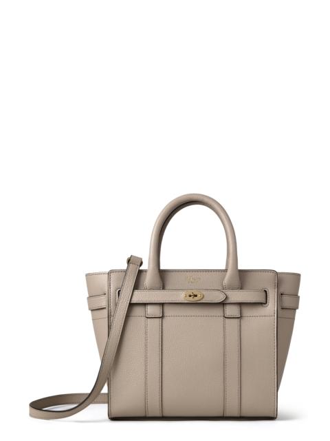 Mulberry Mulberry Mini Zipped Bayswater Leather Tote in Cashmere Taupe at Nordstrom