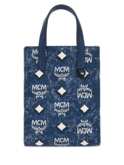 MCM MCM Embroidered Canvas Aren Handbag