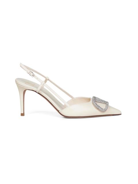Valentino Valentino Garavani Women Light Ivory Vlogo Signature Slingback Pumps