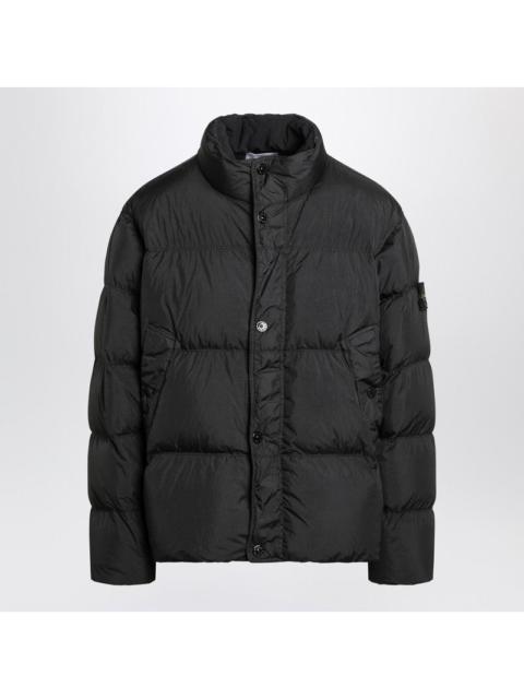 Stone Island Black Down Jacket In Nylon Men