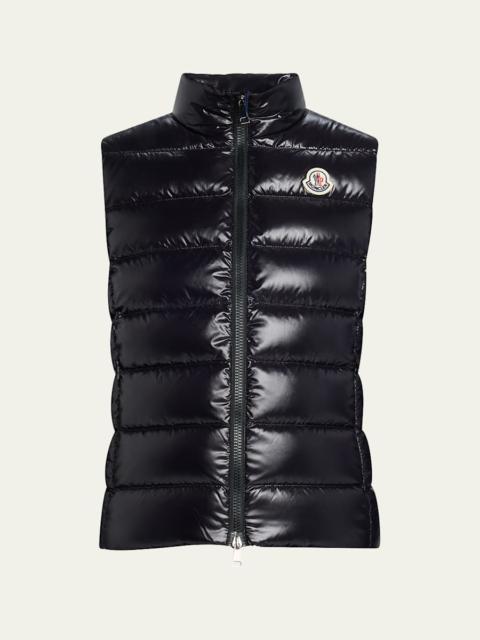 Moncler Ghany Shiny Quilted Puffer Vest