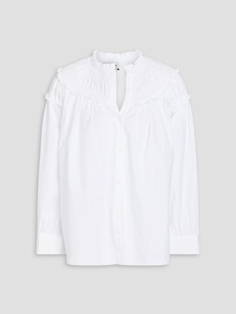 Sandro Ruffled cotton-poplin shirt