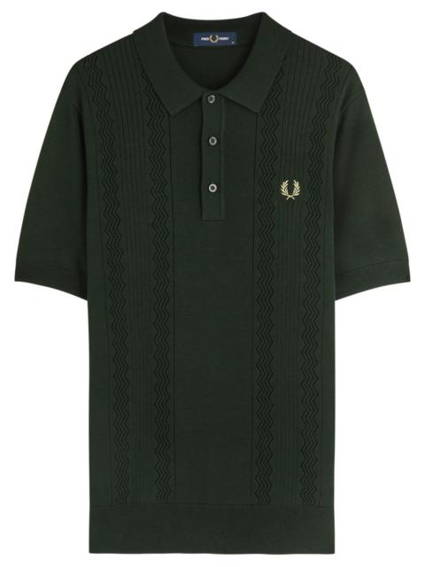 Fred Perry Fred Perry Logo-embroidered Zigzag Cotton-knit Polo Shirt