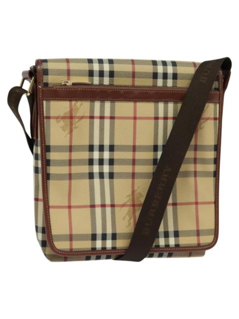 Burberry Burberry Nova Check Shoulder Bag Pvc Leather Beige
