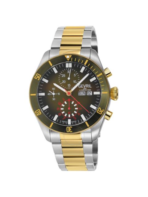 Other Designers Gevril Yorkville Chronograph Automatic Green Dial Men's Watch 48625B