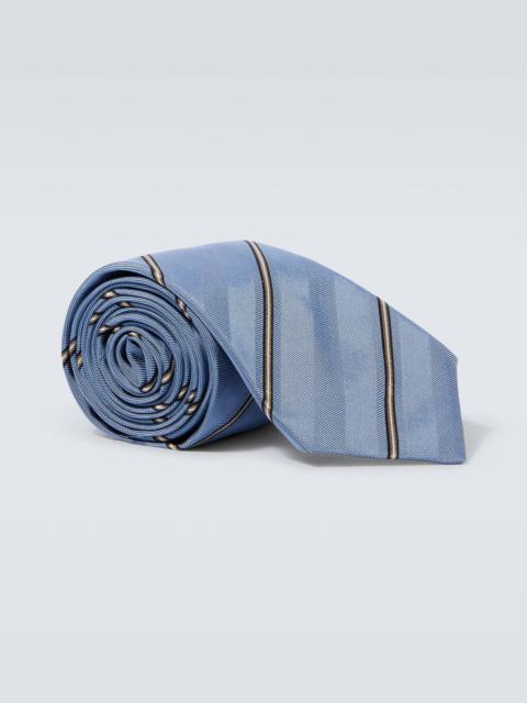 Striped silk tie