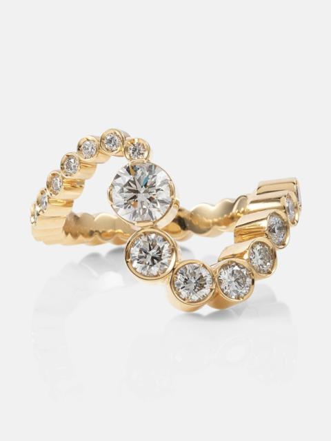 SOPHIE BILLE BRAHE Grand Ensemble Ocean 18kt gold ring with diamonds