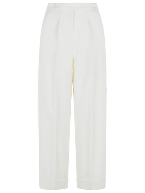 Max Mara Max Mara 'Rugiada' Milk White Virgin Wool Pants Women