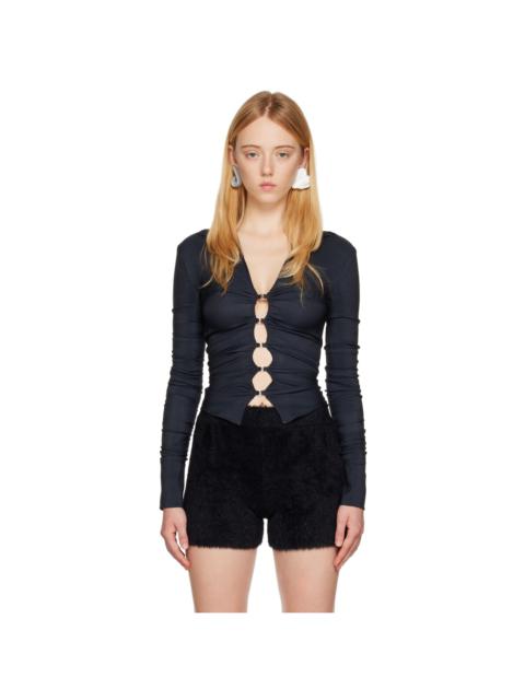 JACQUEMUS Navy Le Papier 'La Chemise Soffio' Shirt