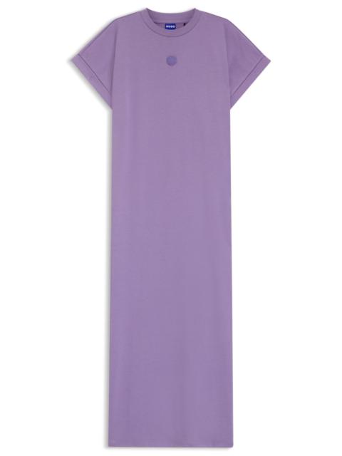 HUGO COTTON-JERSEY T-SHIRT DRESS WITH HAPPY HUGO LOGO