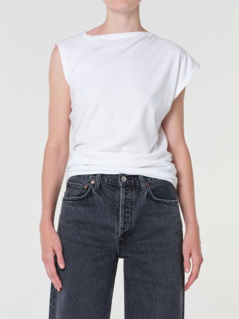 AGOLDE BETH TEE IN WHITE