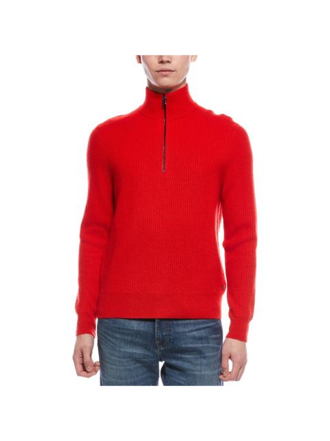 BOGNER Bogner Rook Cashmere 1/4-Zip Mock Neck Sweater