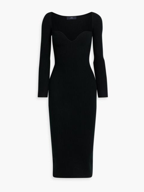 arch4 Coco ribbed cashmere midi dress
