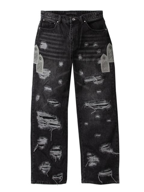 WHO DECIDES WAR SIDE PATCH RELAXATION DENIM