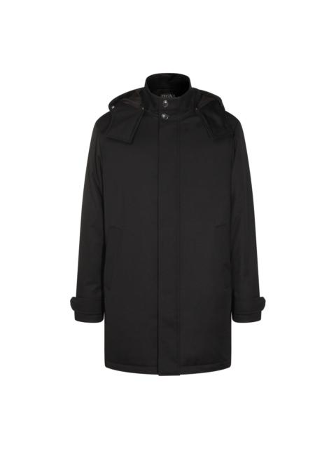 ZEGNA Coats Blacks And Greys