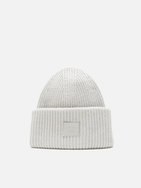 Acne Studios Large face logo beanie - Yak - Light grey