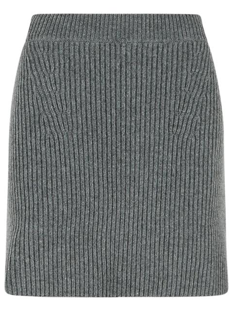 Jil Sander Jil Sander Grey Wool Miniskirt Women