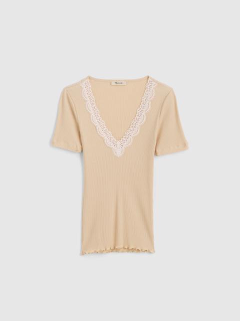 Madewell Lace-Trim V-Neck Top