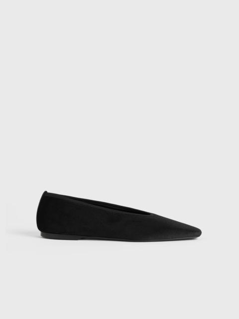 TOTEME Minimalist velvet ballerinas black