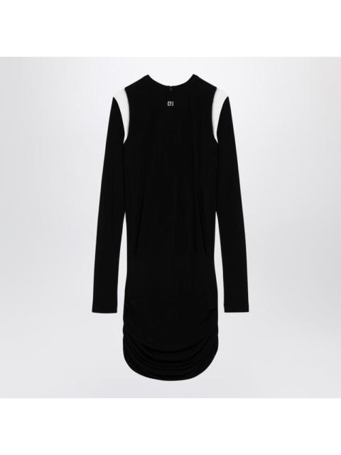 Dsquared2 Black Viscose Mini Dress With Cut-Out Women