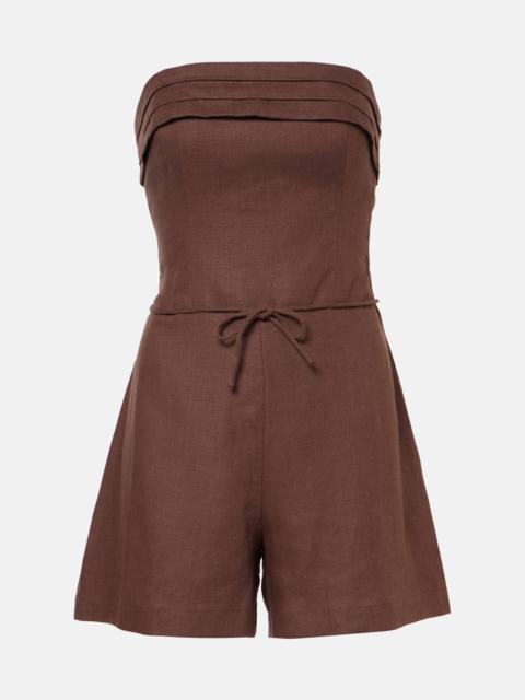 FAITHFULL Fleuri linen jumpsuit