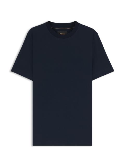 BOSS COTTON-SILK T-SHIRT WITH PRINCE OF WALES CHECK