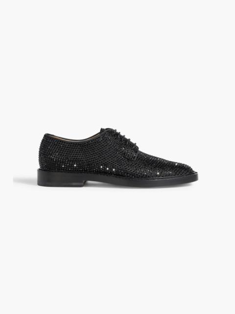 Maison Margiela Tabi split-toe crystal-embellished satin loafers