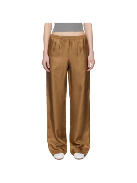 Loulou de Saison Brown Alera LDS Silk Twill Trousers