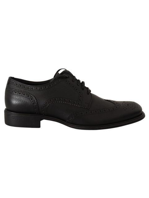Dolce & Gabbana Dolce & Gabbana Black Leather Oxford Wingtip Formal Dress Shoes