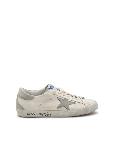 Golden Goose WHITE LEATHER SUPER-STAR SNEAKERS