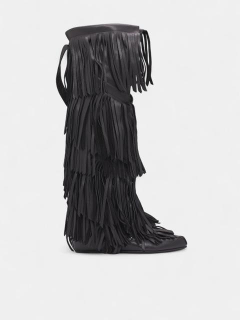 Ann Demeulemeester Black Aala Soft Fringe Boots