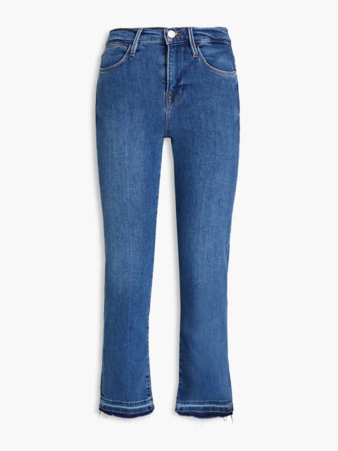 FRAME Le High cropped high-rise straight-leg jeans
